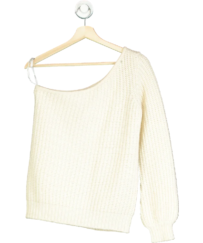 Women's Angora SweatersLPA Cream One-shoulder Knit Sweater UK S