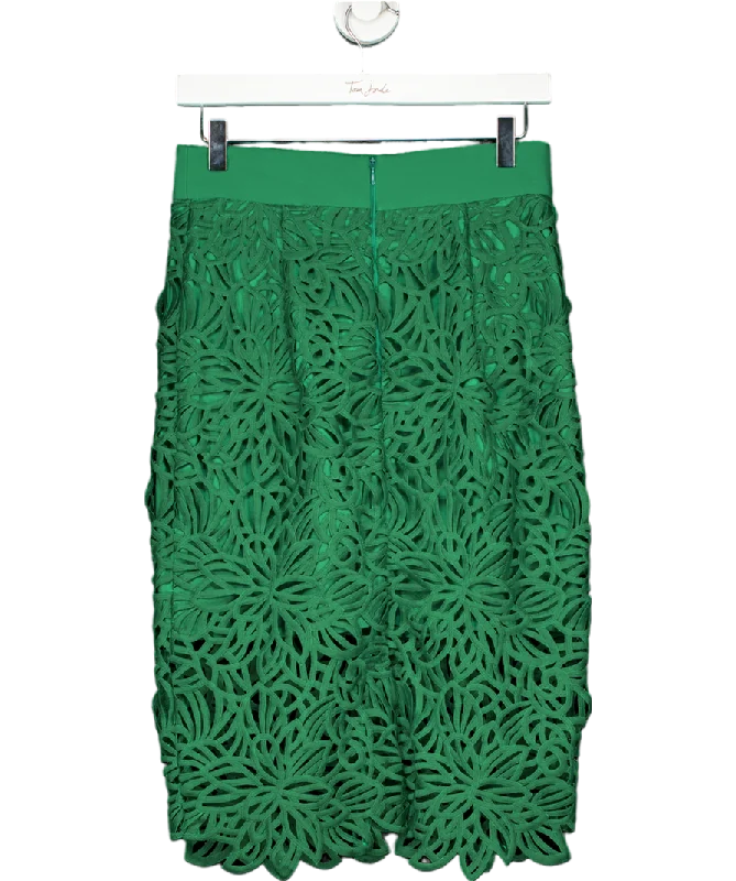 Women's Button-Up CardigansMilly New York Green Floral guipure Lace Midi Skirt UK 8