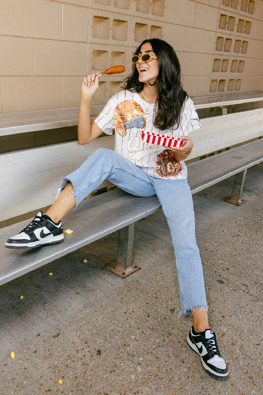 Women's Blouse with PocketsOrange Batter Up Tee