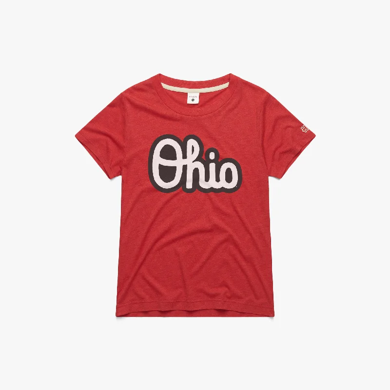 Women's Long-Sleeve BlouseWomen's Script Ohio Outline