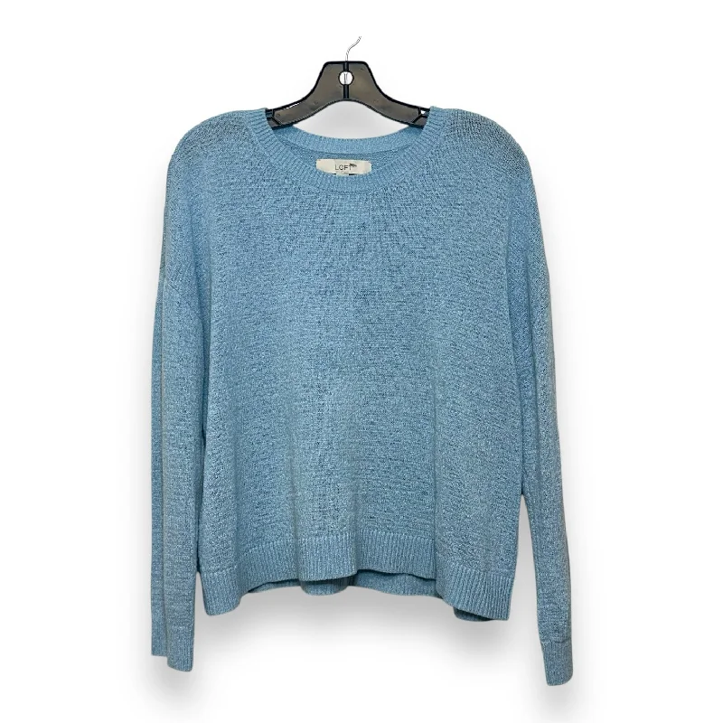 Women's Cropped Length SweatersSweater By Loft In Blue, Size: L