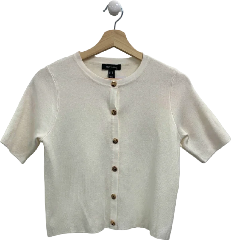 Women's Fitted SweatersNew Look Cream Button-Up Cardigan UK 8