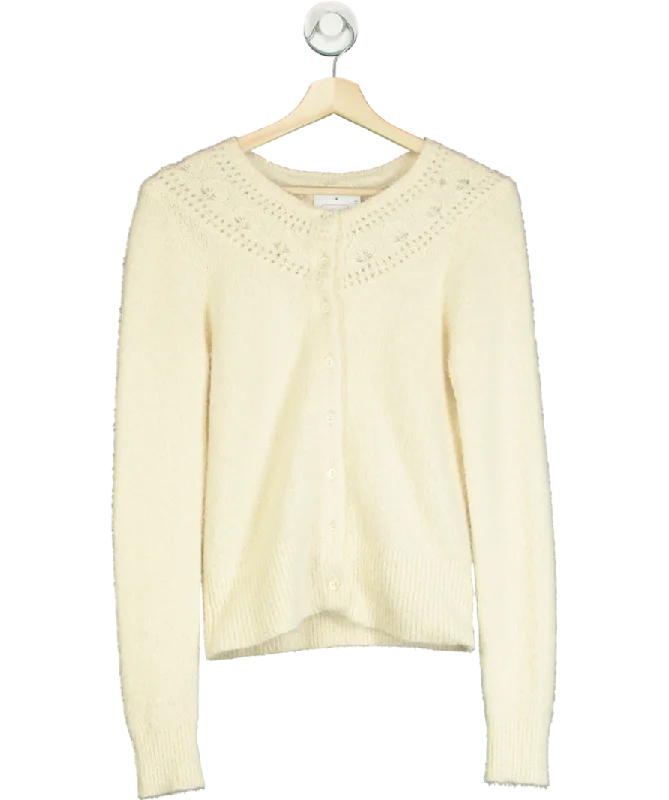 Women's Square Collar SweatersThe Reeds X J.Crew Cream Fuzzy Cardigan Sweater UK S