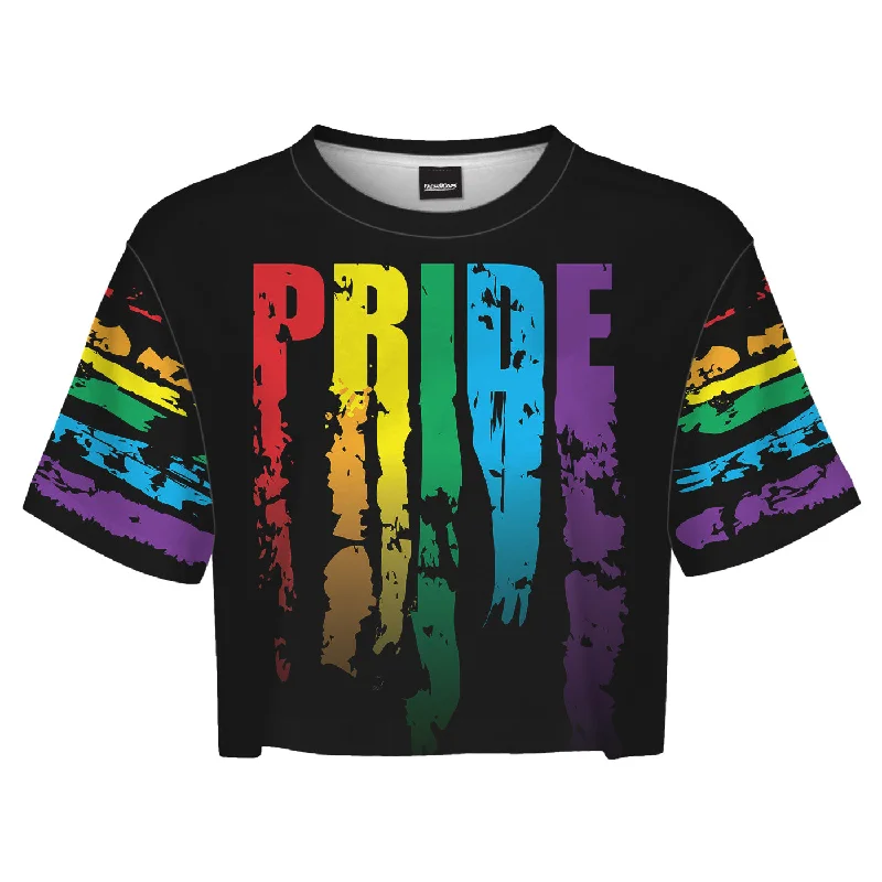 Women's Blouse with Keyhole CollarPRIDE Crop Top