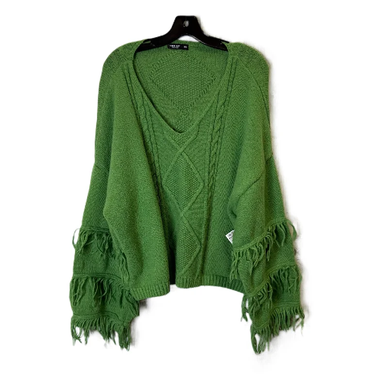 Women's Shirt Collar SweatersSweater By Shein In Green, Size: 3x