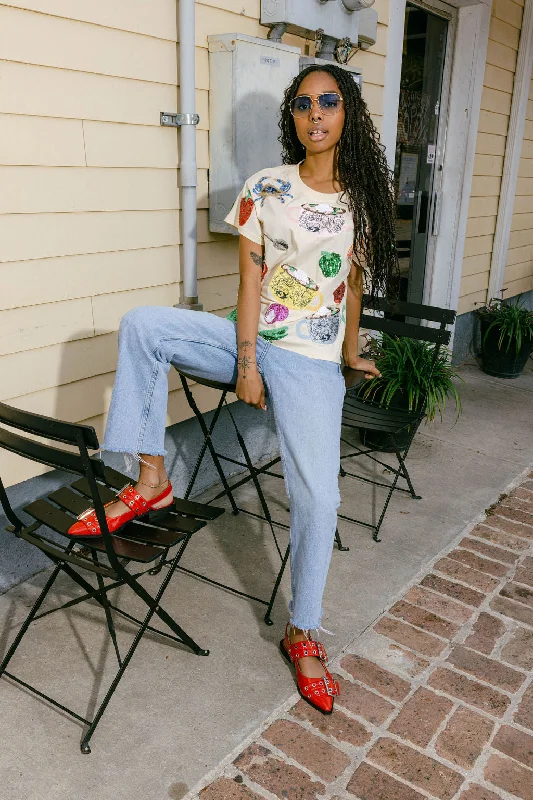 Women's Blouse with Lapel CollarPale Yellow Gumbo Tee