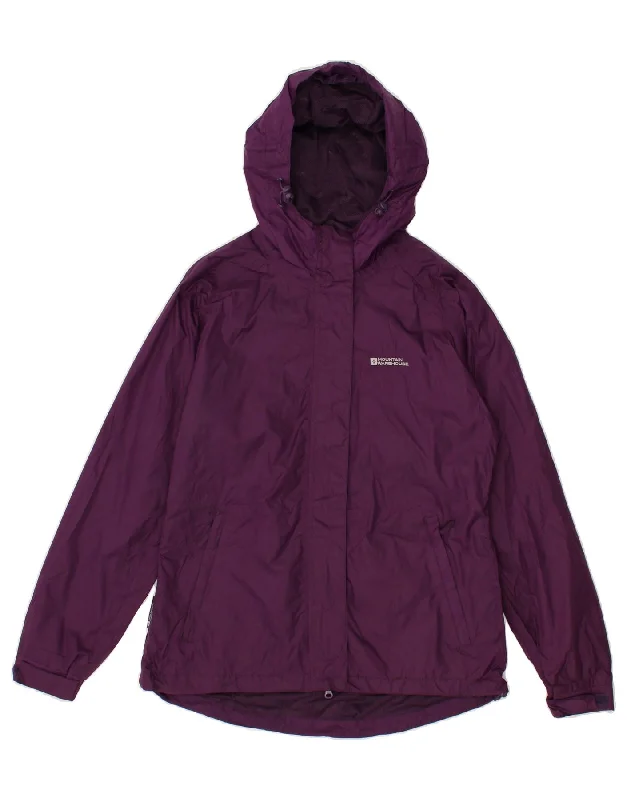 Women's Zip-Up CoatsMOUNTAIN WAREHOUSE Womens Loose Fit Hooded Rain Jacket UK 10 Small Purple