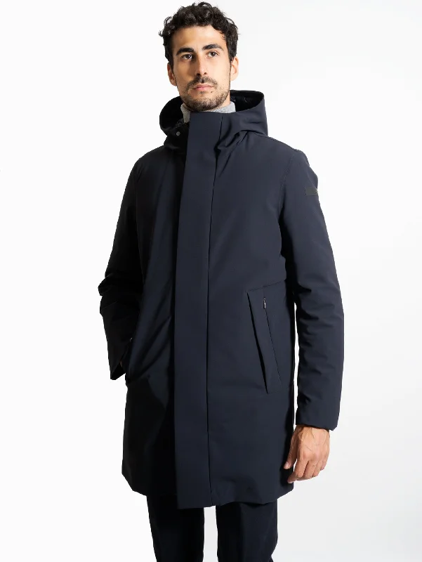 Women's Bomber CoatsGiaccone Eskimo in Membrana Imbottito Blu Black