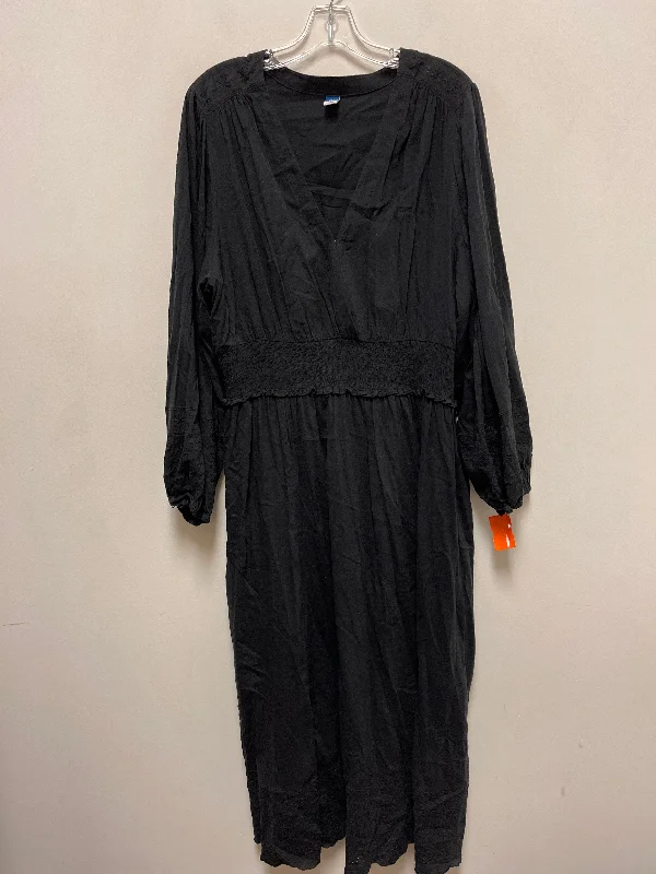 Women's Wrap DressesDress Casual Maxi By Old Navy In Black, Size: 2x