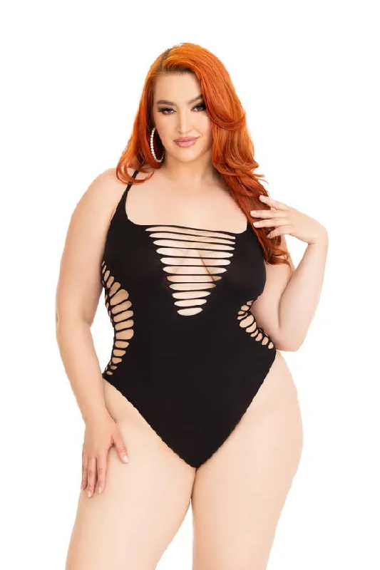 seamless body shaper for daily wearPlus Racer back thong bodysuit