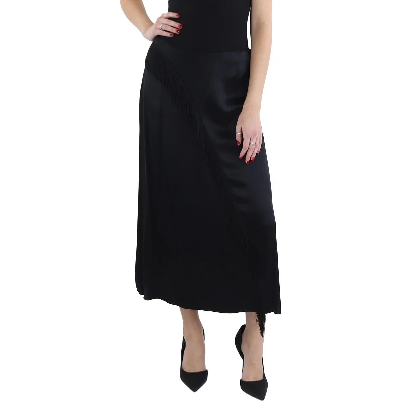 Women's Warm SkirtsWomens Midi Draped Asymmetrical Skirt