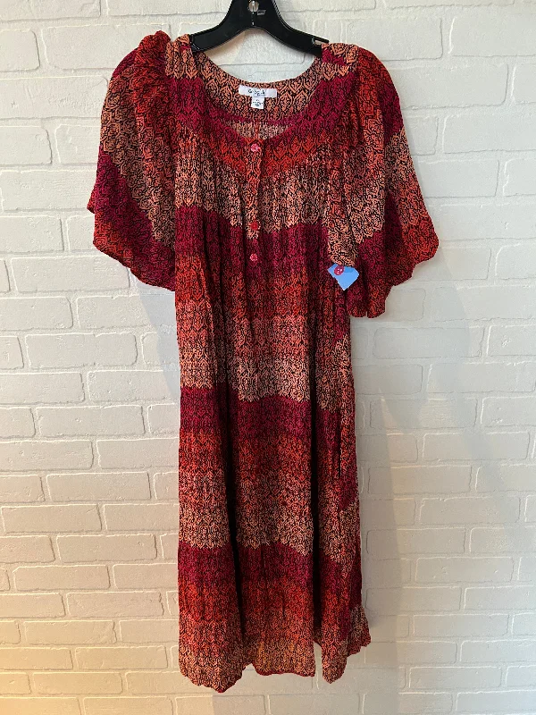 Women's Off-the-Shoulder DressesDress Casual Maxi By GO SOFTLY PATIO In Orange & Red, Size: Xl