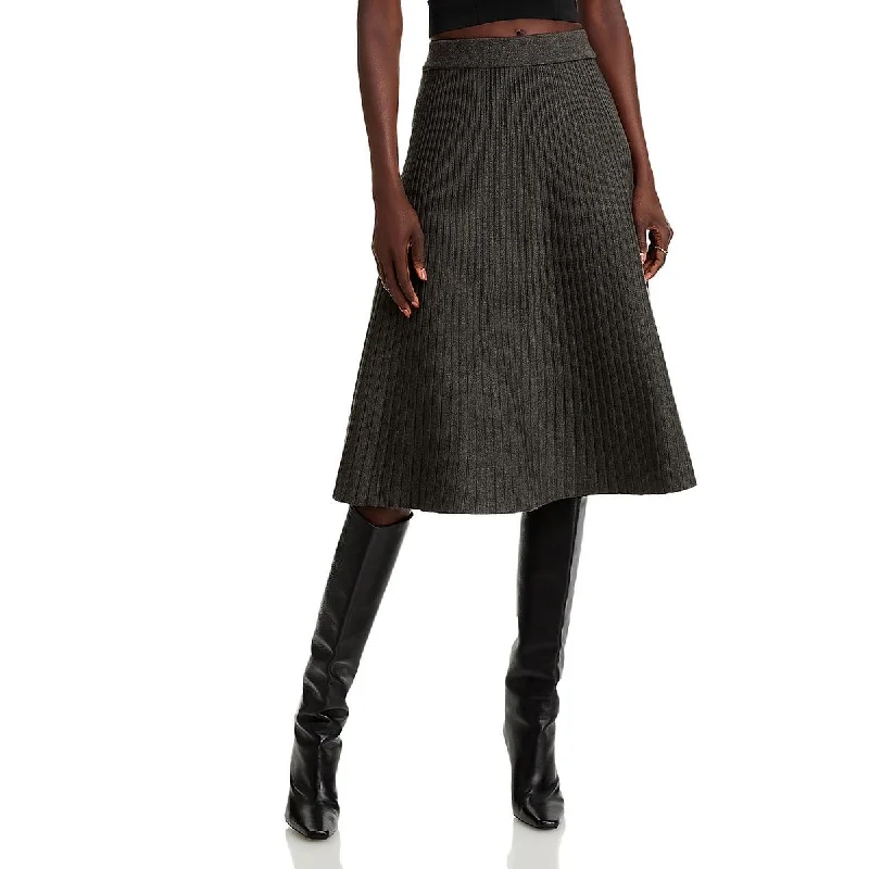 Women's Fall SkirtsWomens Midi Elastic Waist Midi Skirt