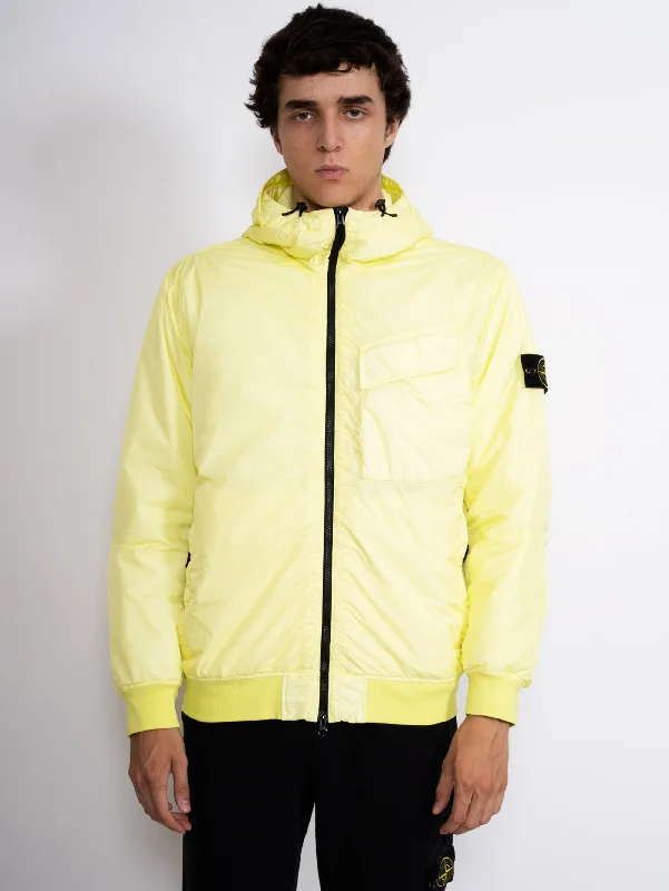 Women's Parka CoatsGiubbotto con Cappuccio in Nylon Giallo