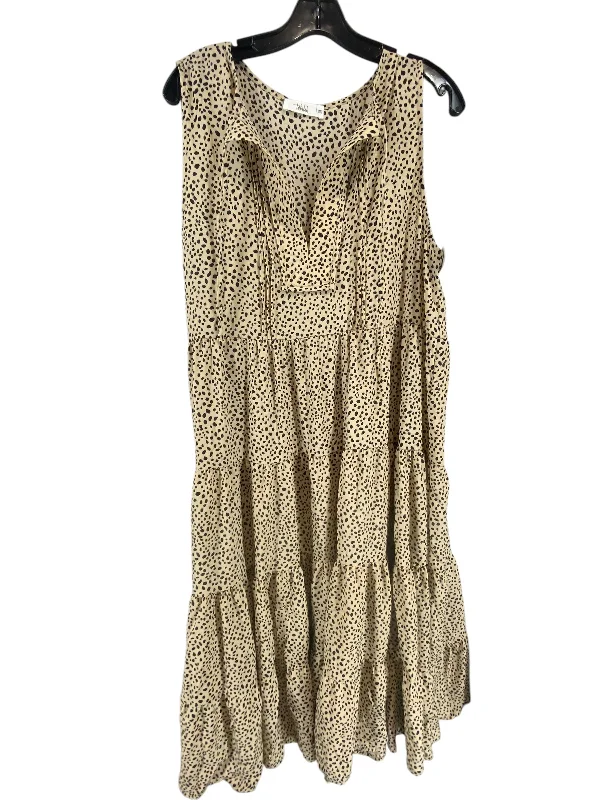 Women's Short-Sleeve DressesDress Casual Maxi By Clothes Mentor In Animal Print, Size: 2x