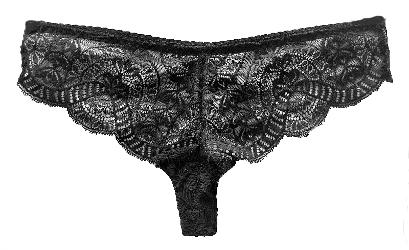 floral print thong panties for a playful lookCoco Black Boyleg Underwear