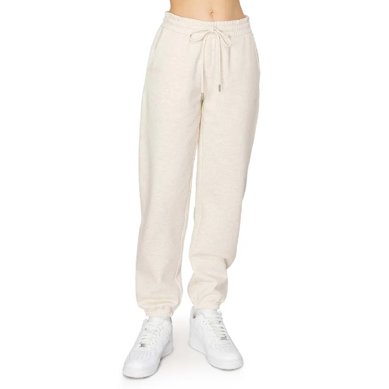 Women's Jodhpurs with Notched CollarCloud Fleece Sweatpants - Light Oatmeal