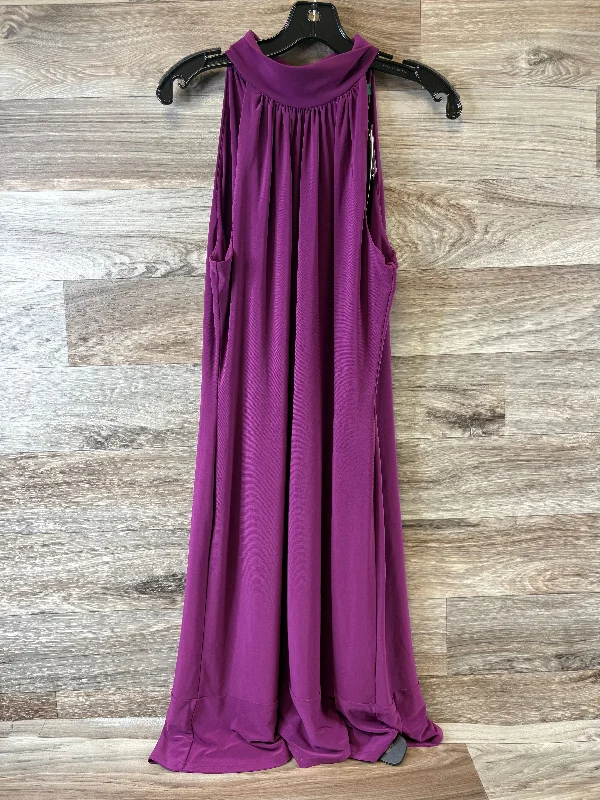 Women's Collarless DressesDress Casual Maxi By Lauren By Ralph Lauren In Purple, Size: Xl