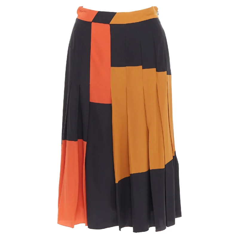 Women's Denim SkirtsBottega Veneta colorblock pleated skirt