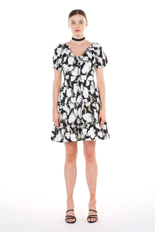 Women's Wrap DressesShort Sleeve Floral Mini Dress