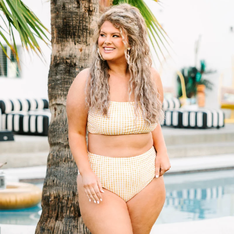 Feeling Fine And Sandy Swim Bottom, Gingham