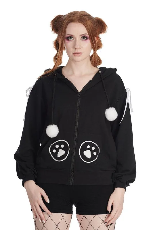 Women's Hooded Sweatshirts with Button ClosureFuzzyme Hoodie