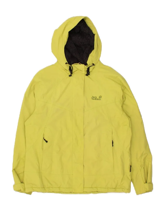 Women's Parka CoatsJACK WOLFSKIN Womens Hooded Windbreaker Jacket UK 18/20 XL Yellow