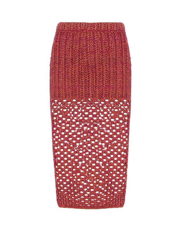 Women's Semi-Formal SkirtsKnit Aria Midi Skirt - Berry Burst