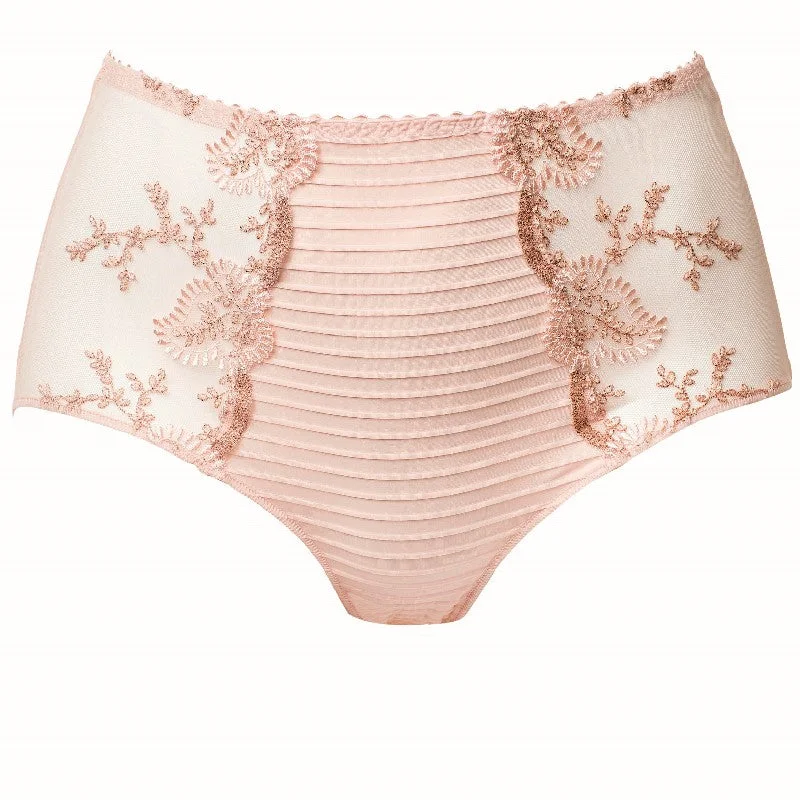 lightweight silk panties with a floral lace trimELISE -  Culotte 419-50 NUDE ROSE