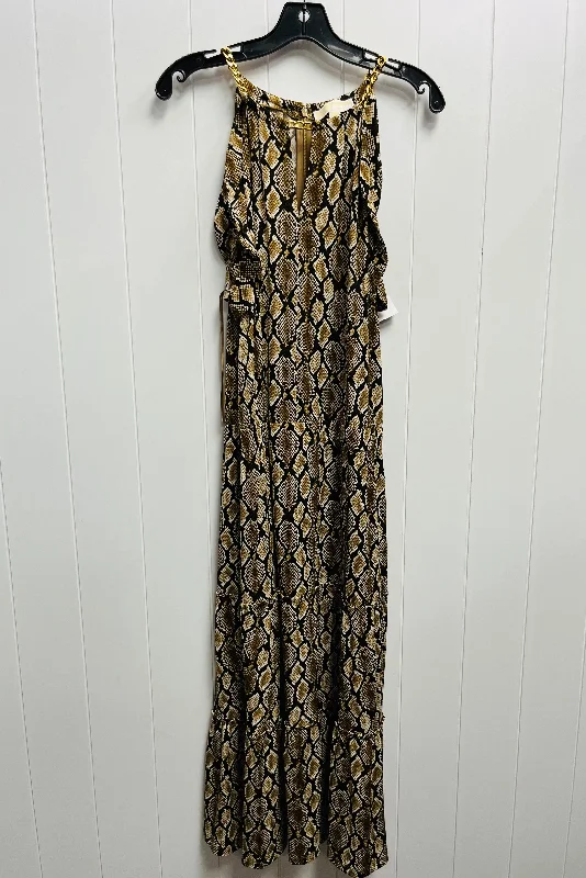 Women's Cap-Sleeve DressesDress Casual Maxi By Michael By Michael Kors In Brown & Cream, Size: Xl