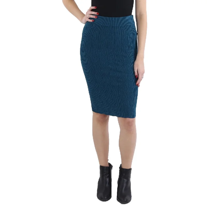 Women's Preppy SkirtsWomens Knit Pattern Pencil Skirt