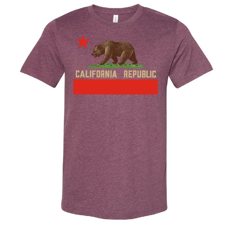 Women's Hooded Sweatshirts with Kangaroo PocketsDon Pimentel California Republic Bear Flag Asst Colors Sueded Tee