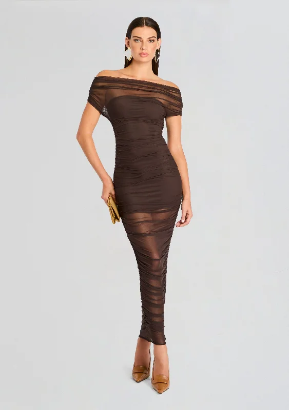 Women's Bell-Sleeve DressesNoel Mesh Midi Dress