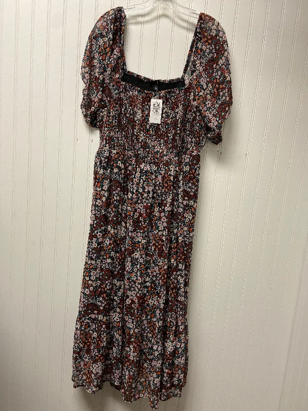 Women's Shirt Collar DressesDress Casual Maxi By Torrid In Floral Print, Size: 1x