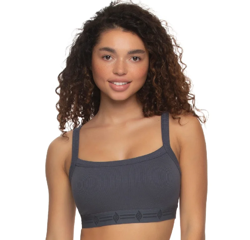 plus-size nursing bra with crossover strapsPrimavera Soft Rib Bralette - Odyssey Gray