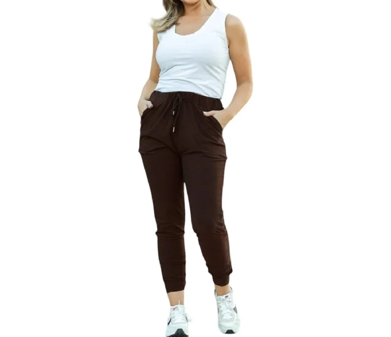 Women's Jodhpurs with Straight HemBrianna Joggers In Brown