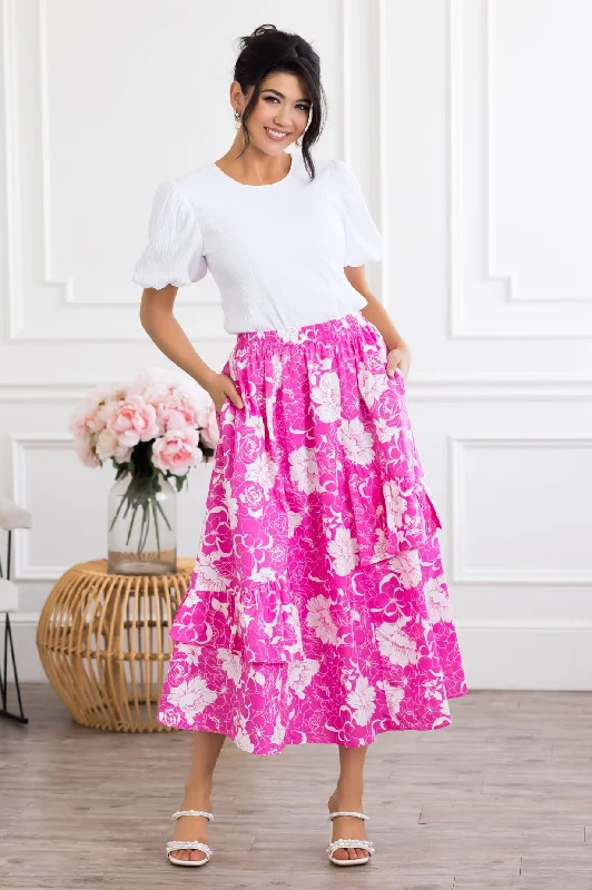 Women's Zip-Up SkirtsFlower Fields Maxi Skirt