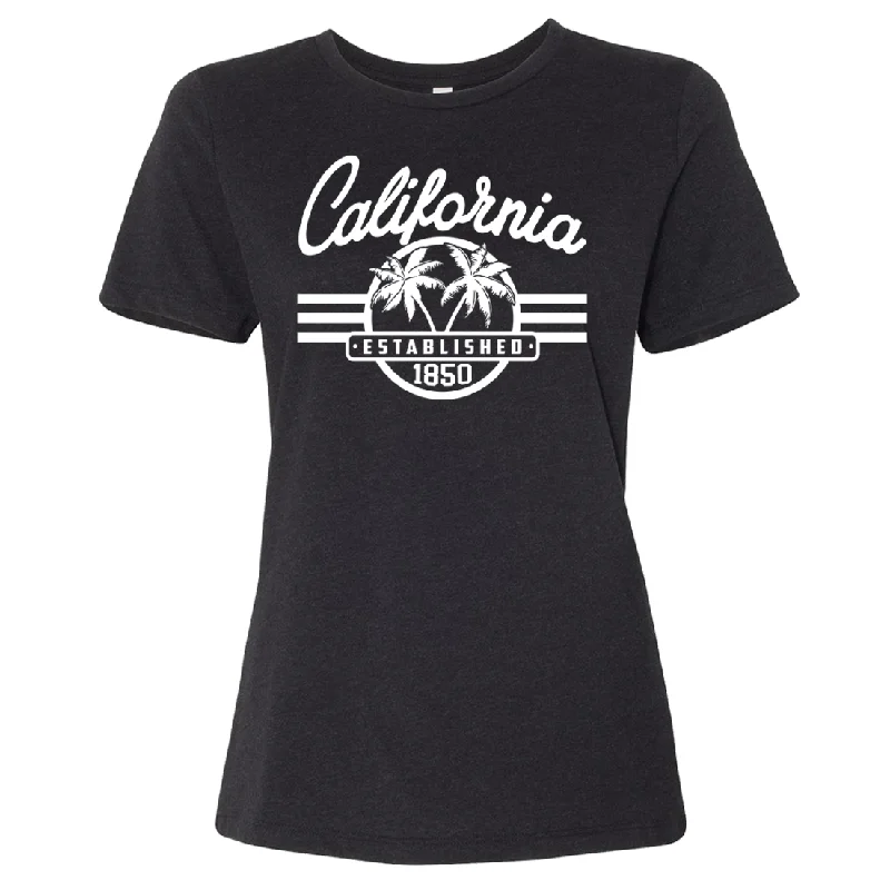 Women's HoodiesCalifornia Palm Tree Logo Women's Relaxed Jersey Tee