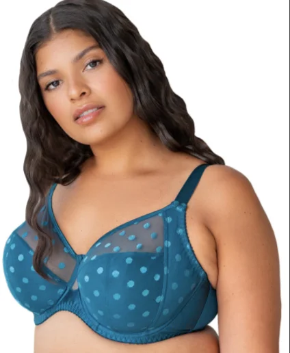 plus-size underwire bra with padded cupsCarmen Bra B2498 / Fashion - Blue Coral