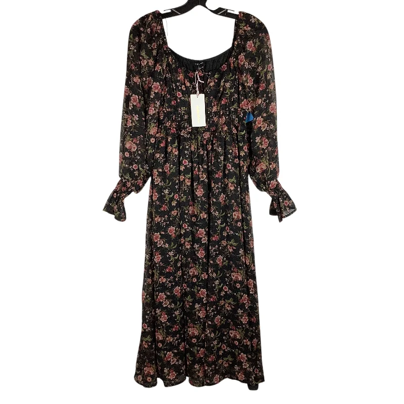 Women's Cap-Sleeve DressesDress Casual Maxi By Clothes Mentor In Floral Print, Size: S