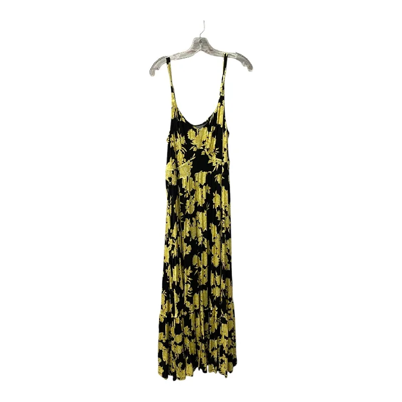 Women's Shirt Collar DressesDress Casual Maxi By Torrid In Black & Yellow, Size:1X