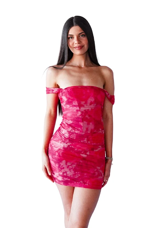 Women's Low Collar DressesMarie Mini Dress - Pink