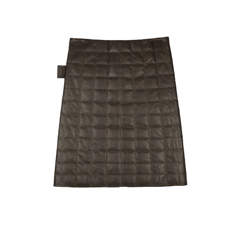 Women's Silk SkirtsNWT BOTTEGA VENETA Chocolate Brown Checkered Leather Skirt