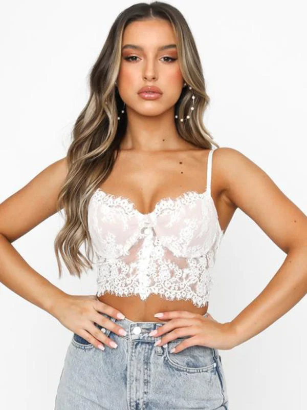 plus-size lace overlay nursing braLuxe Lace Camisole Vest