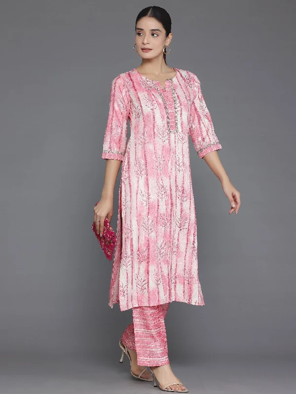 Women's Jumpsuits with Straight HemPeach Printed Rayon Straight Kurta Set