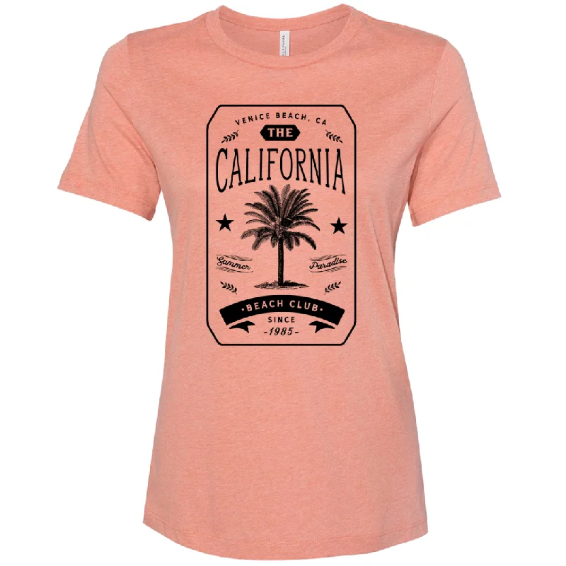 Women's Hooded Sweatshirts with Welt PocketsCalifornia Beach Club Women's Relaxed Jersey Tee