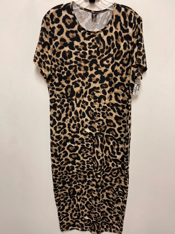 Women's Cold-Shoulder DressesDress Casual Maxi By Shein In Animal Print, Size: 3x