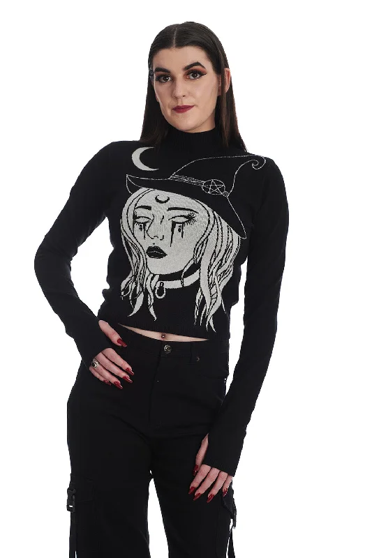 Women's Hooded Sweatshirts with Abstract LiningLaetitia's Covenstead Jumper