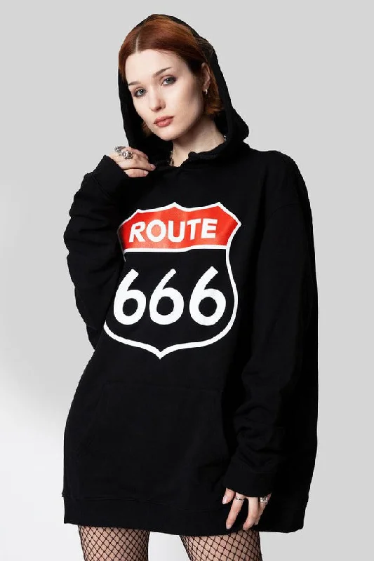 Women's HoodiesRoute 666 - Oversize Hooded Sweat - Unisex