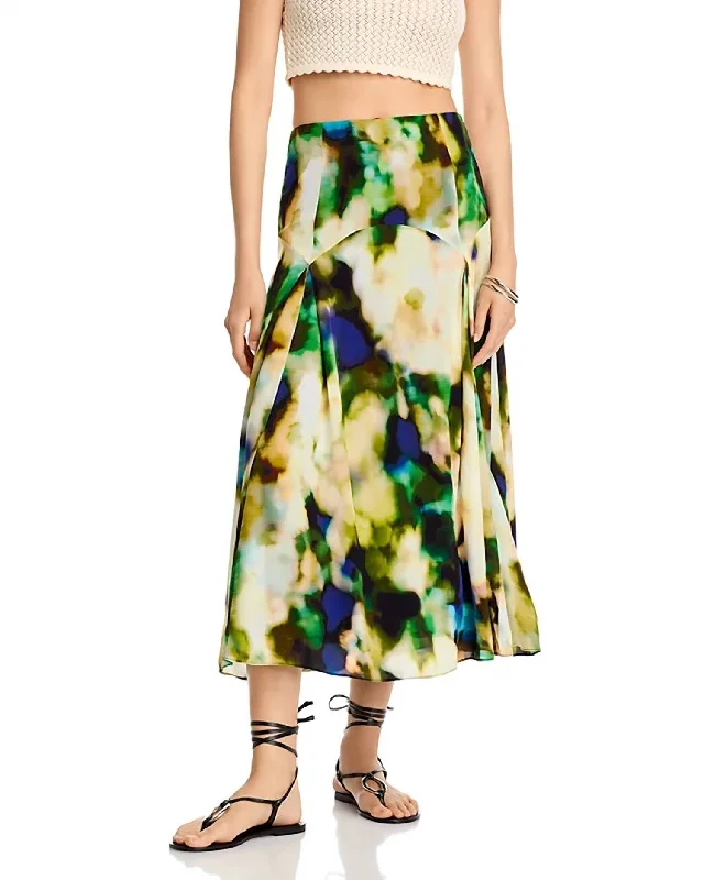 Women's Fashionable SkirtsThe Gray Skirt In Blurred Floral